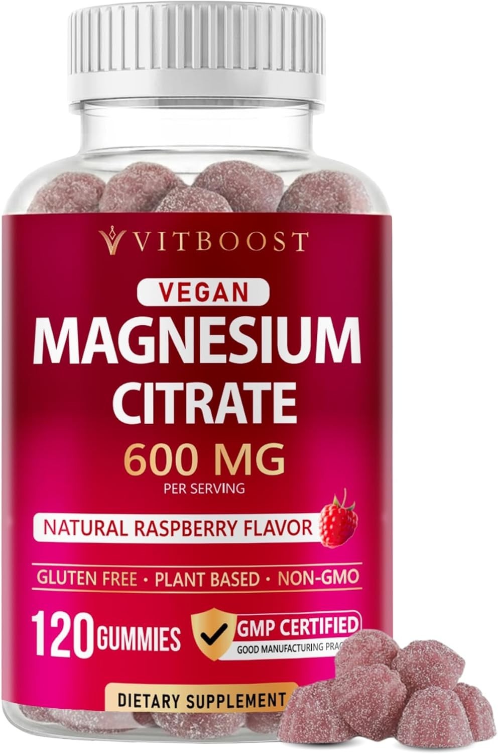 Vitboost Magnesium Citrate Gummies 600mg – 120 Count