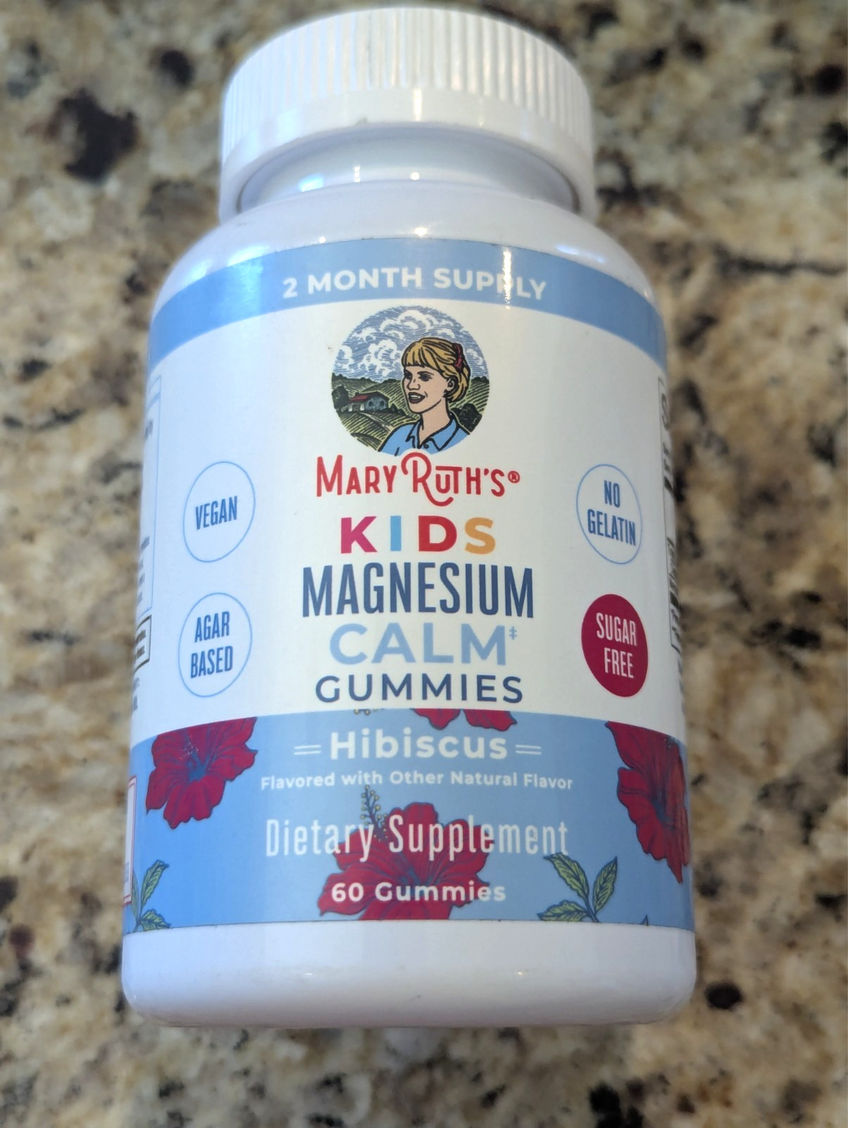 MaryRuth’s Kids Magnesium Calm Gummies Hibiscus 60 count exp: 04/2026