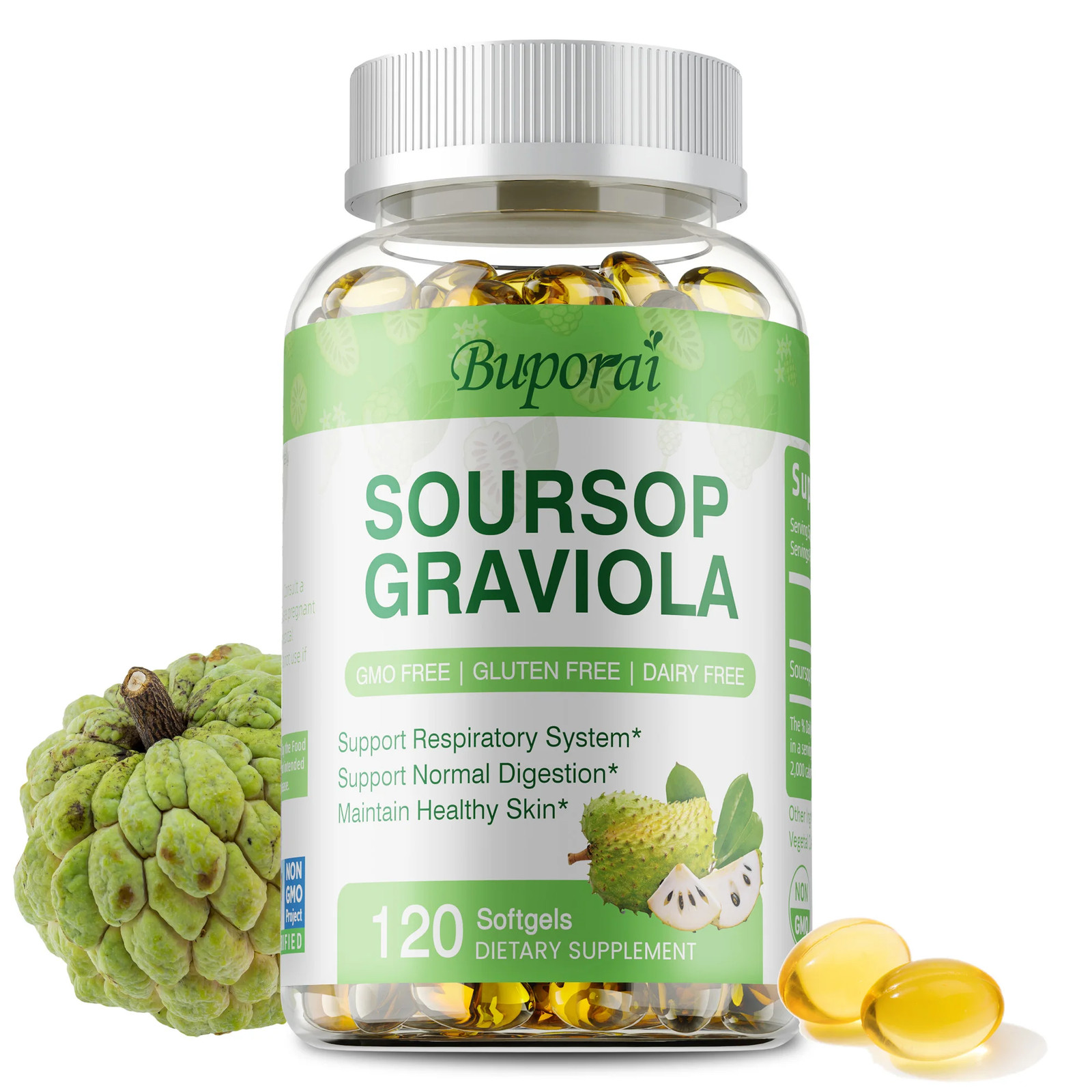 Soursop Graviola 120pcs -Antioxidants, Supports Cell Regeneration, Reduce Stress