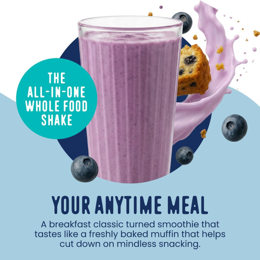FlavCity Blueberry Muffin Protein Smoothie – On the Go Meal Alternative 20 Srv