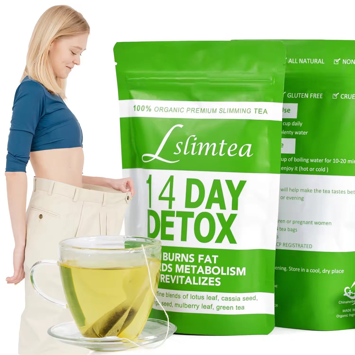 14 Days Herbal Detoxification Diet tea weight loss fat