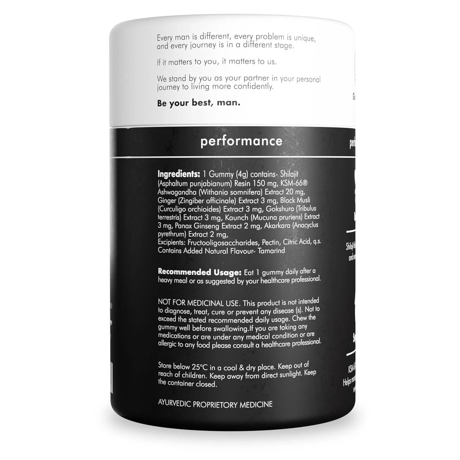 Man Matters Pure Himalayan Shilajeet Gummies For Boosts Stamina 30 Gummys