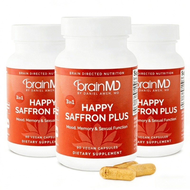 2 BOTTLES-LUXRY Happy Saffron Plus by BrainMD,Positive Mood & Emotional Wellness