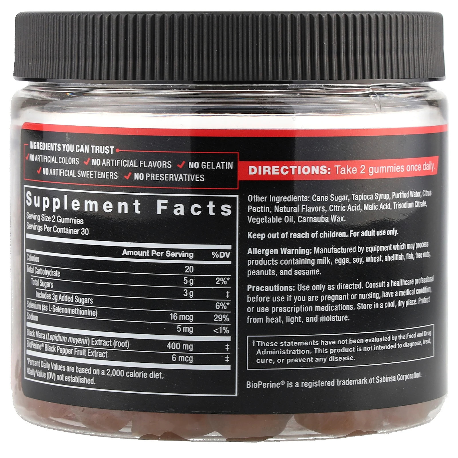 Fundamentals, Black Maca Gummies, Passion Berry, 60 Gummies