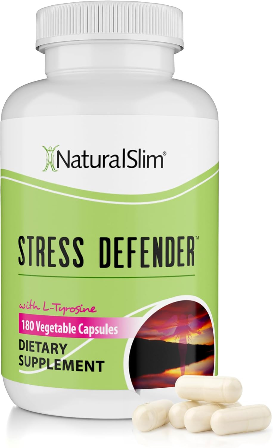Naturalslim Stress Relief B5 Pantothenic Acid & L Tyrosine180 Capsules EXP:06/28