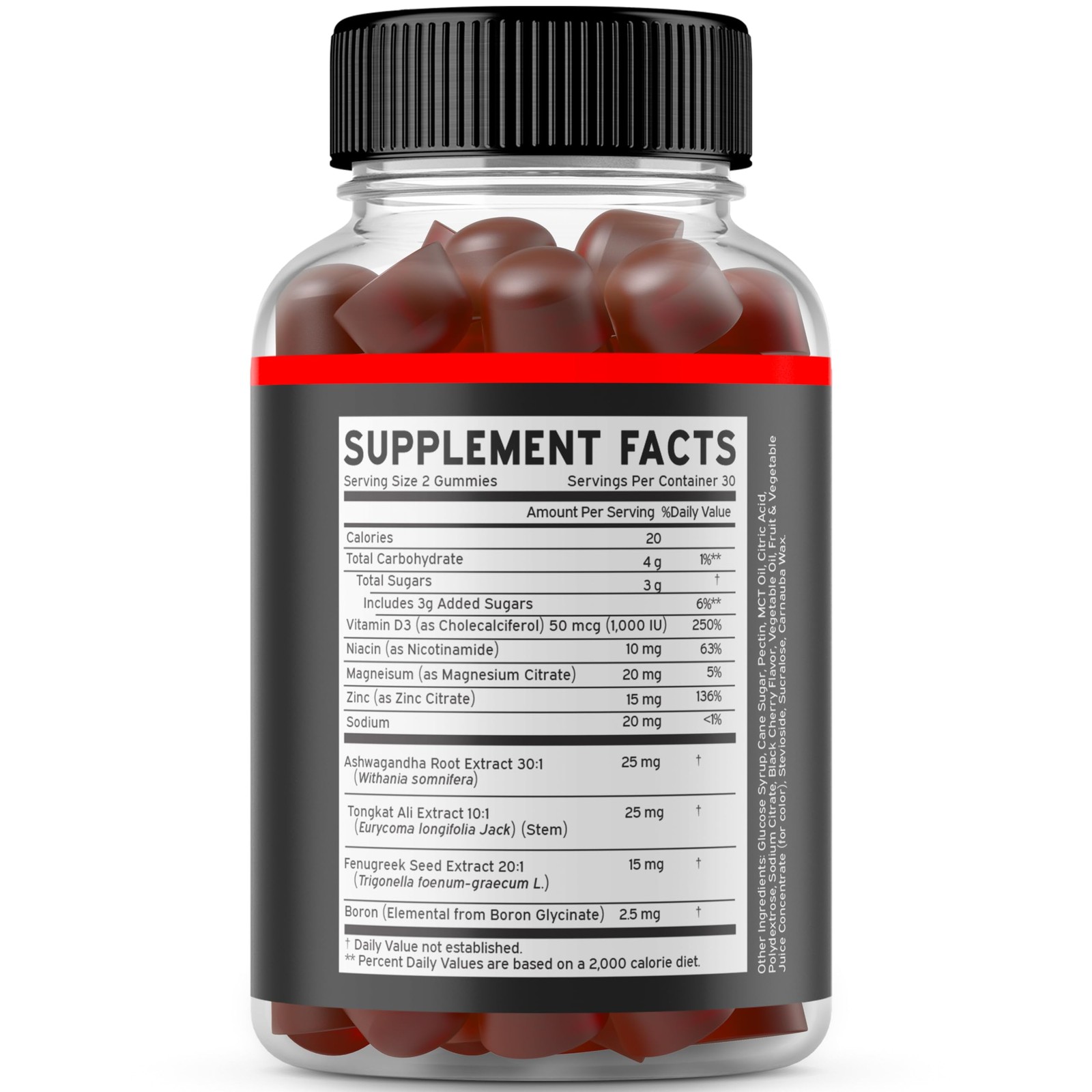 Testosterone Gummies for Men (60 Count) 60 Count (Pack of 1)
