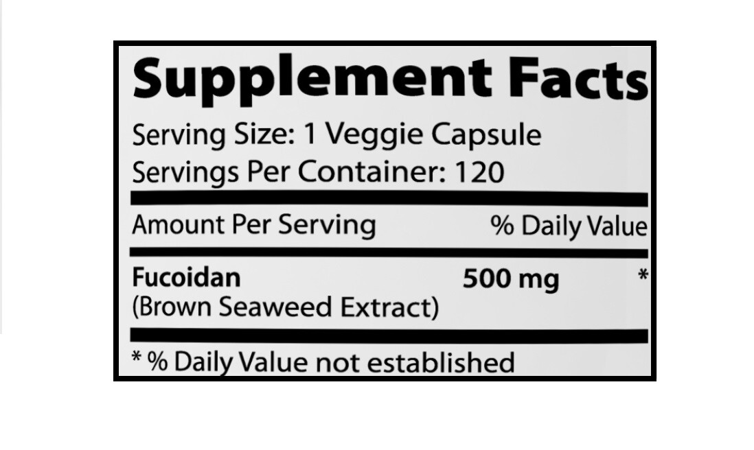 4 Absonutrix Fucoidan Atlantic Brown Seaweed 500 mg antioxidant 120 veg capsules