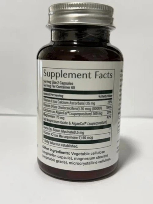 AlgaeCal Plus Dietary Supplement 120 Veggie Caps – Bone Strength Support