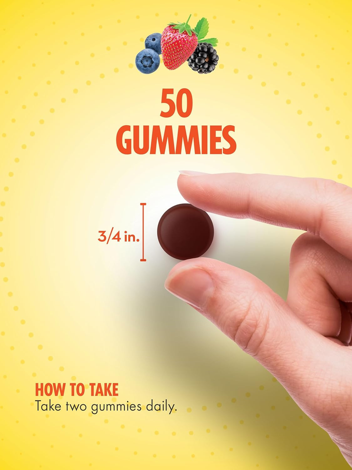 Adult Multivitamin Gummies | for Men & Women | Mixed Berry Flavor | 50 Gummies |