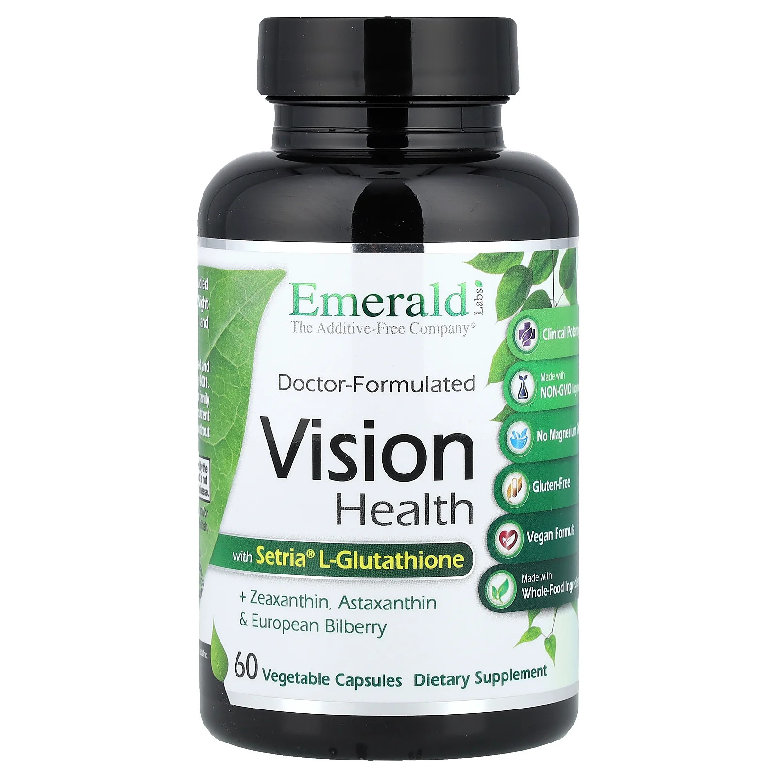 2 X Emerald Laboratories, Vision Health with Setria� L-Glutathione, 60 Vegetabl