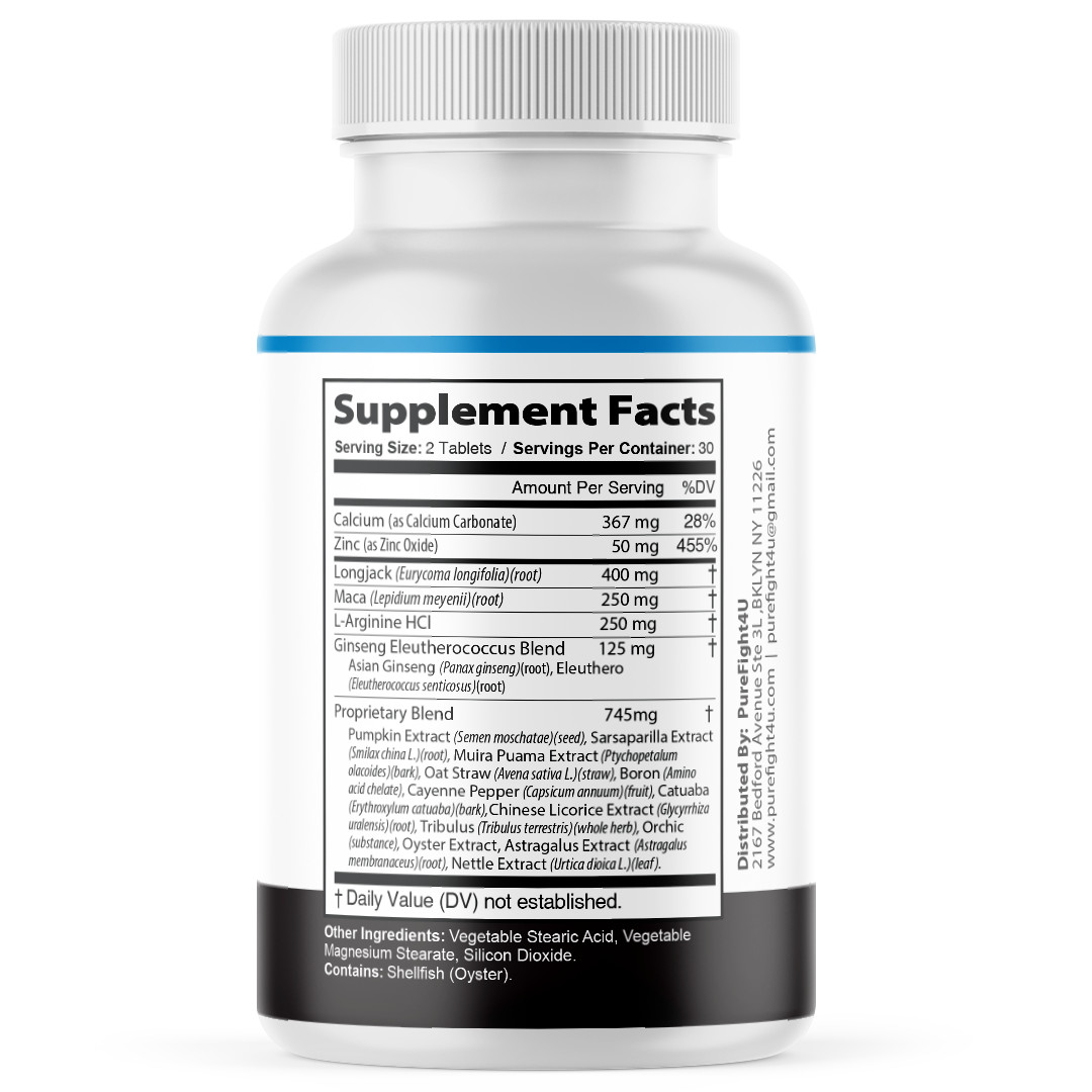Erectifil Male Performance Support Extra Strength Supplement Tablets 4 Bottles