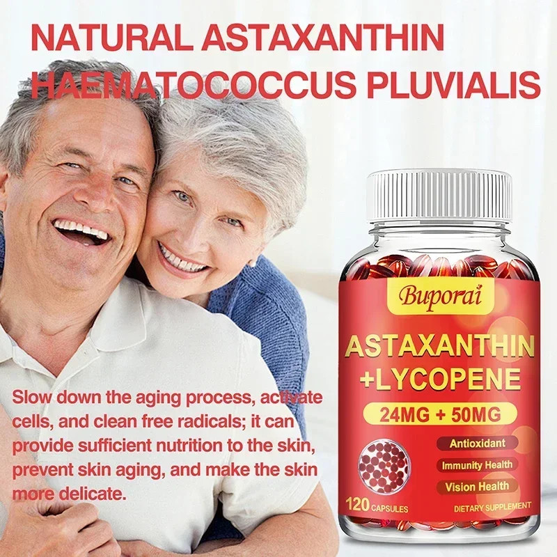 Astaxanthin + Lycopene 120pcs – Heart, Joint and Eye Health, Blood Circulation