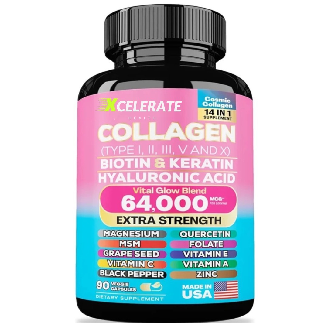 Vital Glow blend Collagen Peptides Biotin Keratin MSM Vitamin A C Zinc Magnesium