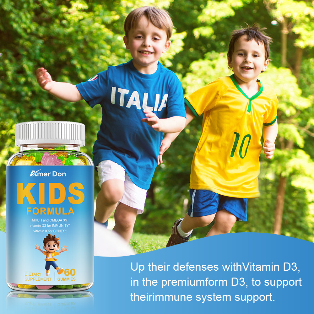 Kids Multivitamin Gummies Vitamins A, B, C, D & Zinc Immunity Growth, 180PCS