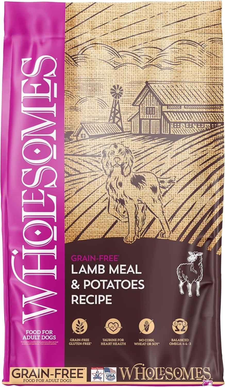 Wholesomes Lamb Meal & Potatoes Grain-Free Dry Food for Adult Dogs (35 lb. Bag)