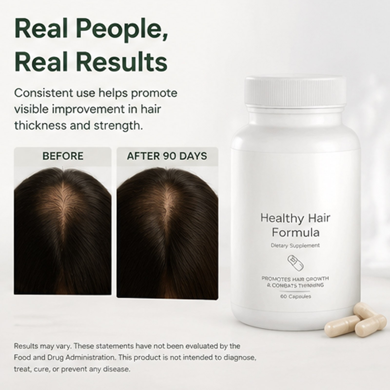 Healthy Hair Formula – NOOR Hair Growth Support Capsules – 60Caps