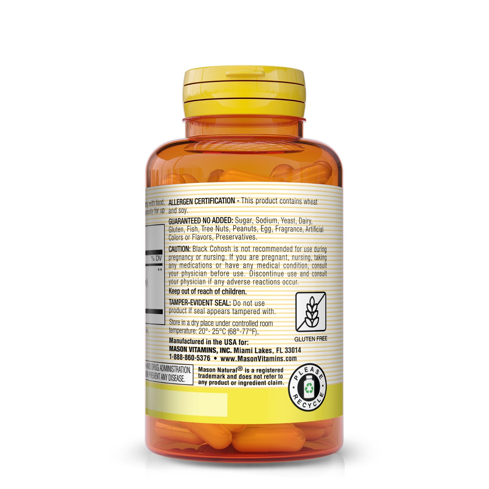 Mason Natural Black Cohosh – Restores Hormonal Balance, 60 Capsules