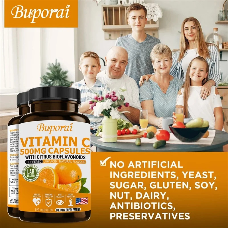 Vitamin C 500mg 120pcs,Promote Absorption and Digestive, Bone and Joint Health