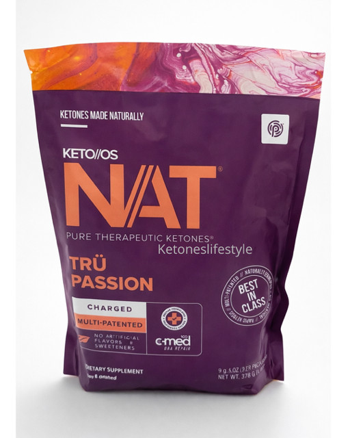 Pruvit Keto OS NAT TRU PASSION Charged – Exogenous Ketones Drink Mix – 20 Pack