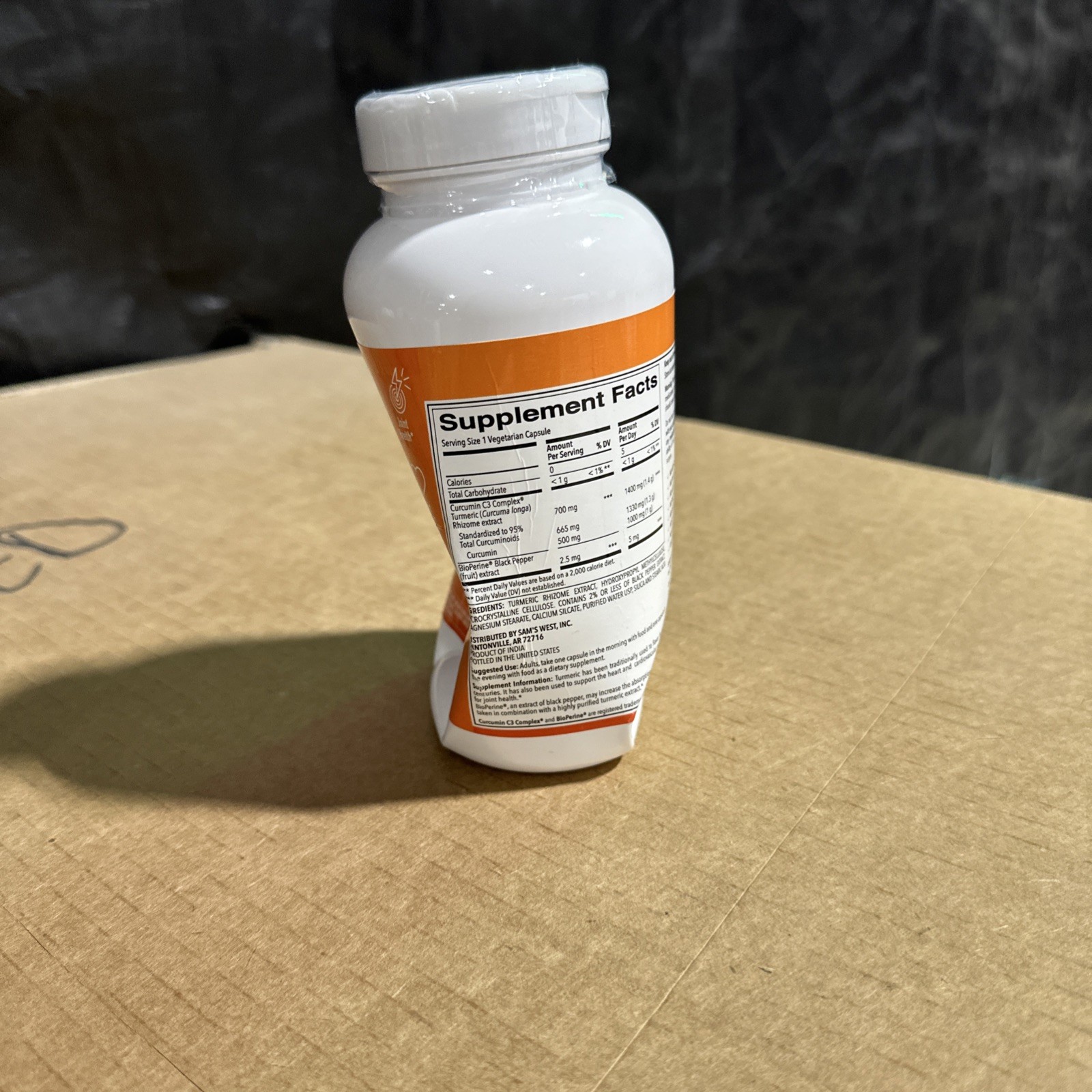 Member’s Mark Turmeric Extract Dietary Supplement Capsules 180 Count EXP 08/2027