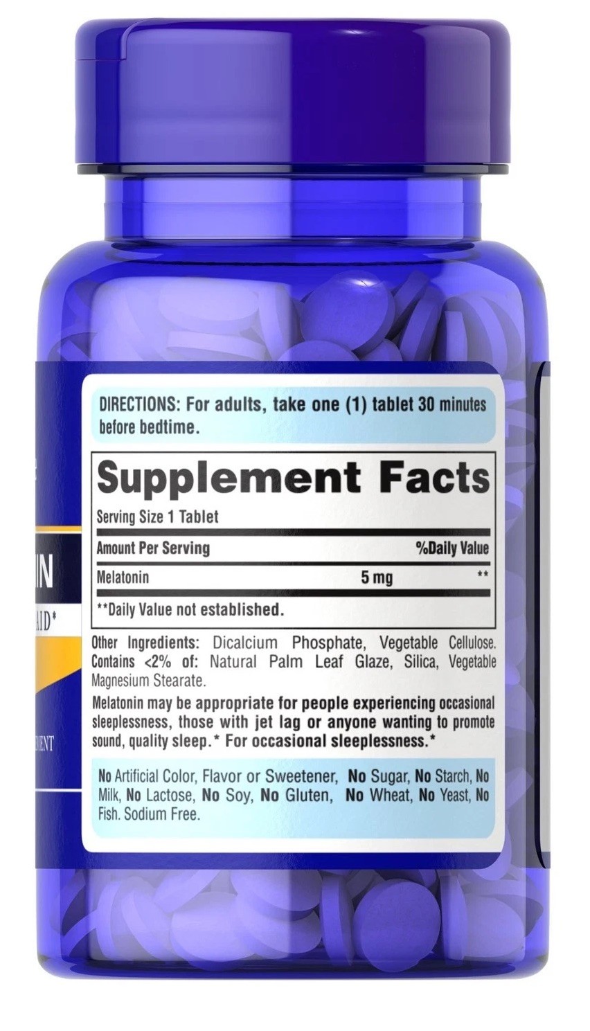 Puritan’s Pride Melatonin 5 mg 2 X 120 = 240 Tablets Made in USA