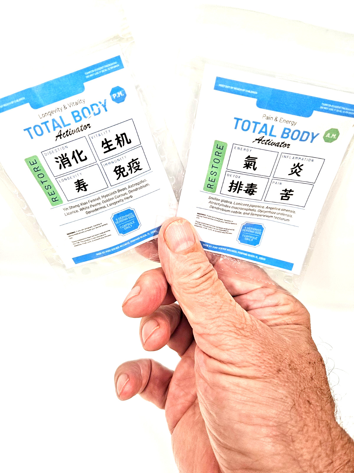 RESTORE Total Body Activator AM / PM – Pain/Energy/Digestion/ Immunity/Longevity