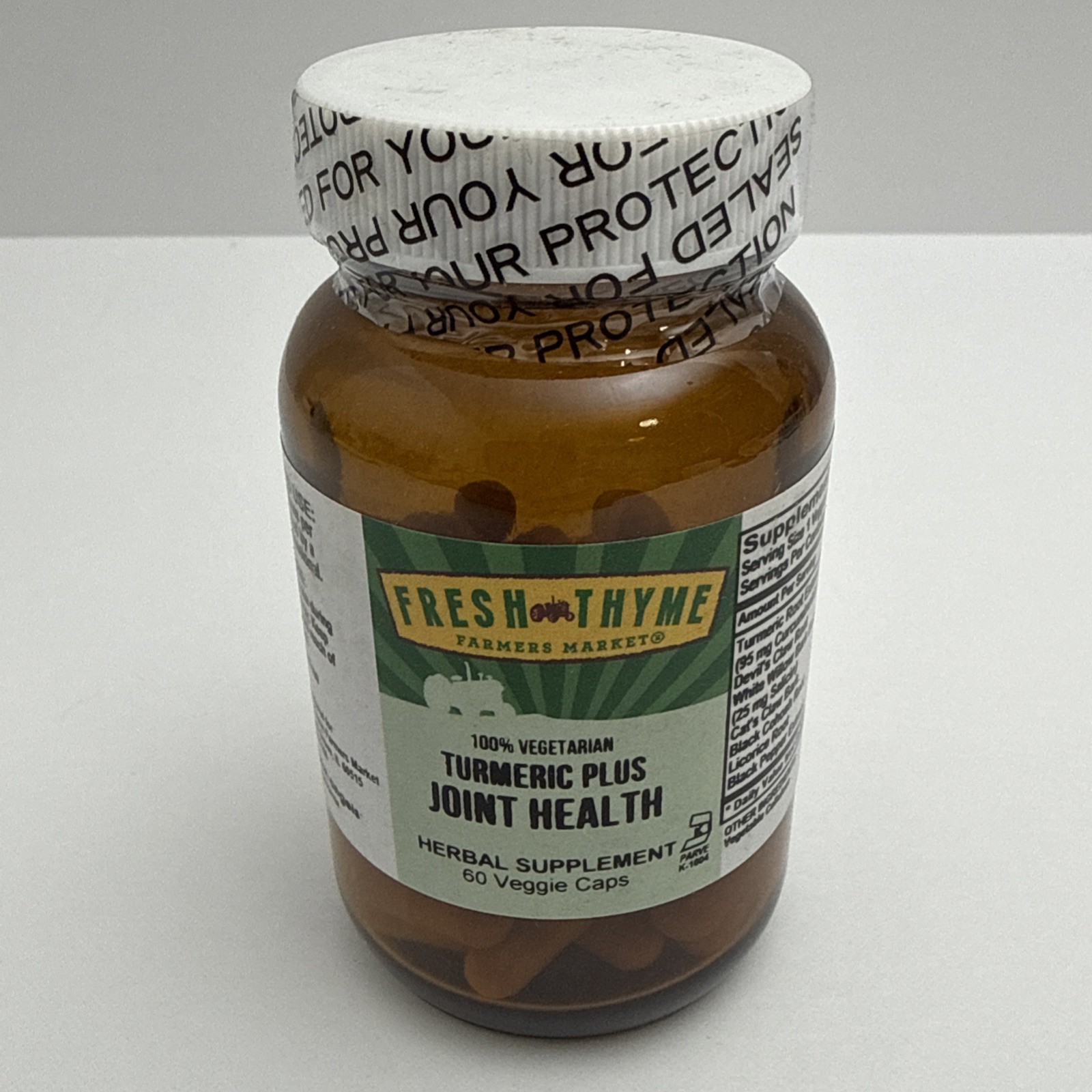 Turmeric Plus Joint Health – 60 Veggie Caps – 100% Vegetarian – Exp 10/2030