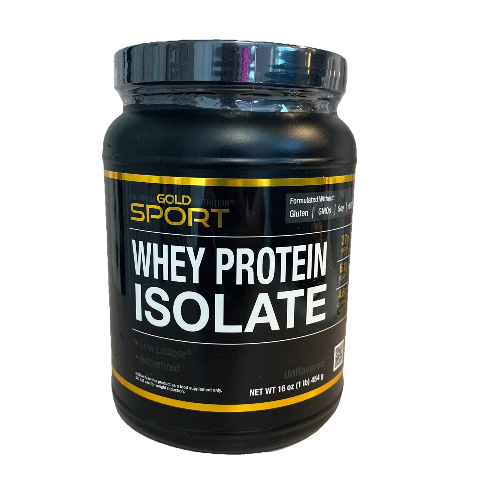California Gold Nutrition Whey Protein Isolate Unflavored 1 Pd Sealed Ex 10/27