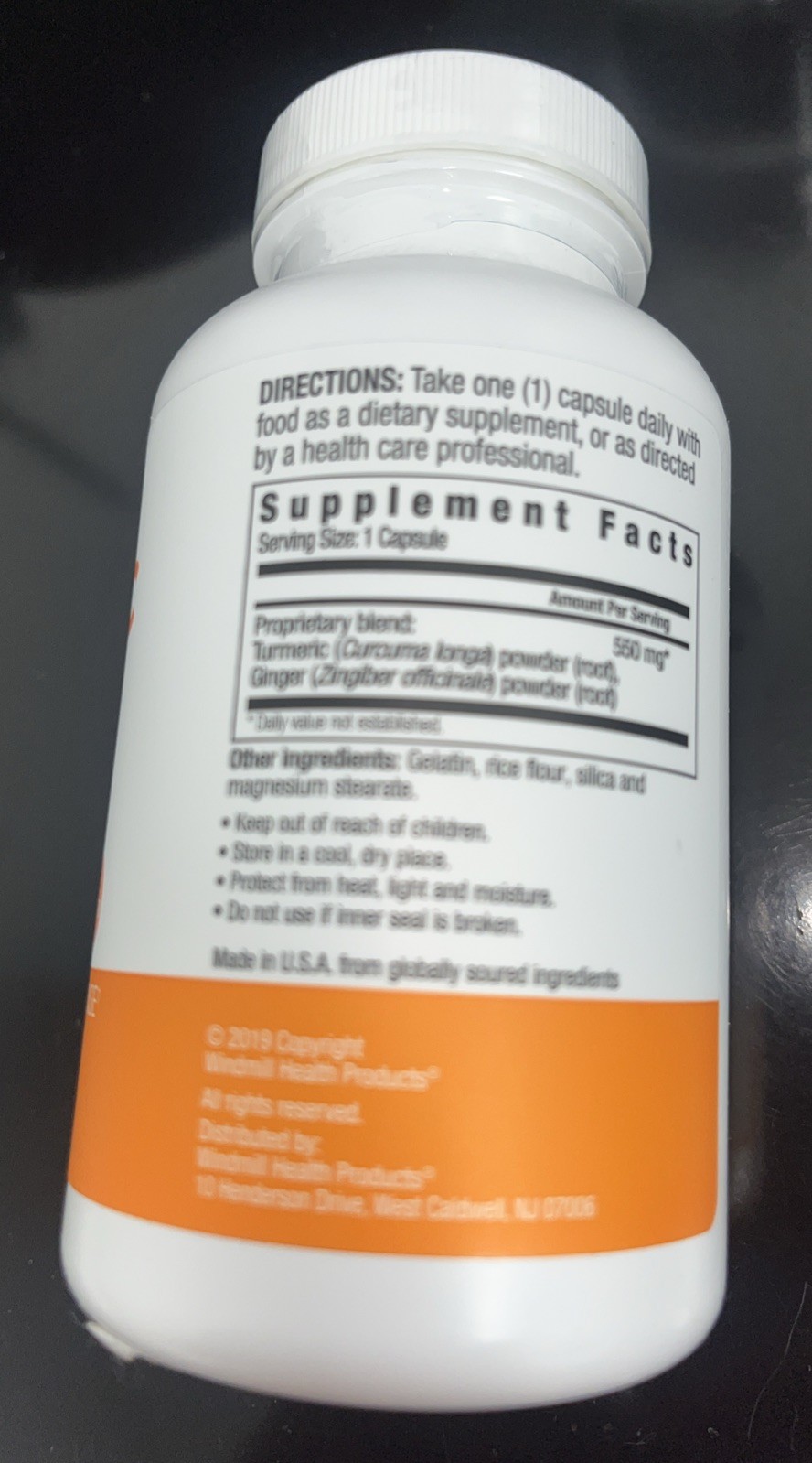 WELLNESS GARDEN TURMERIC W/ GINGER CAPSULES – 550mg/SERVING 90 CAPS -EXP 07/2028