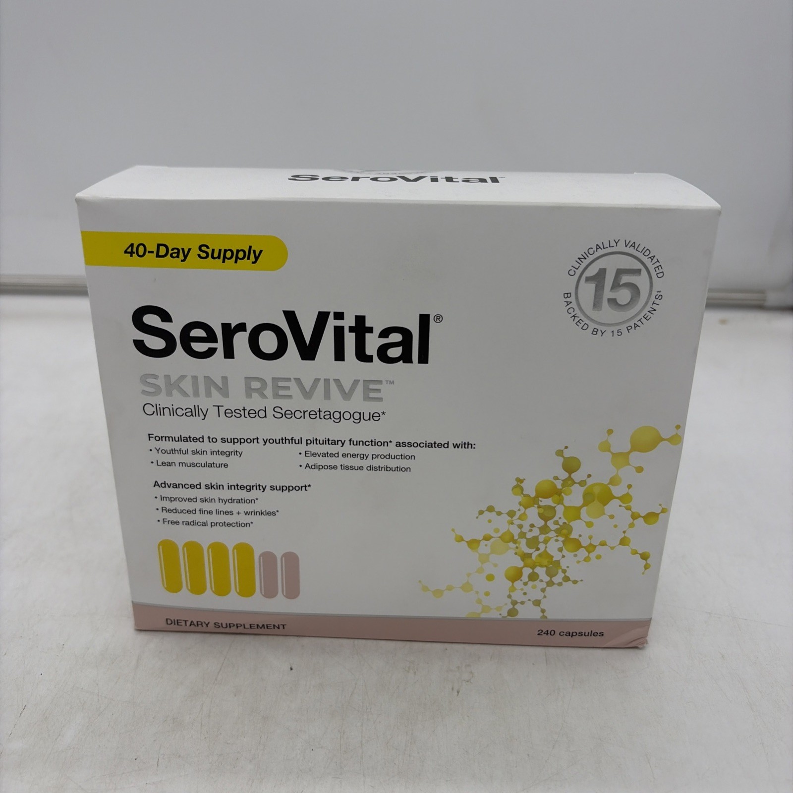 Serovital Skin Revive Anti-Aging Supplement for Women 240 Capsules 40 Day Supply