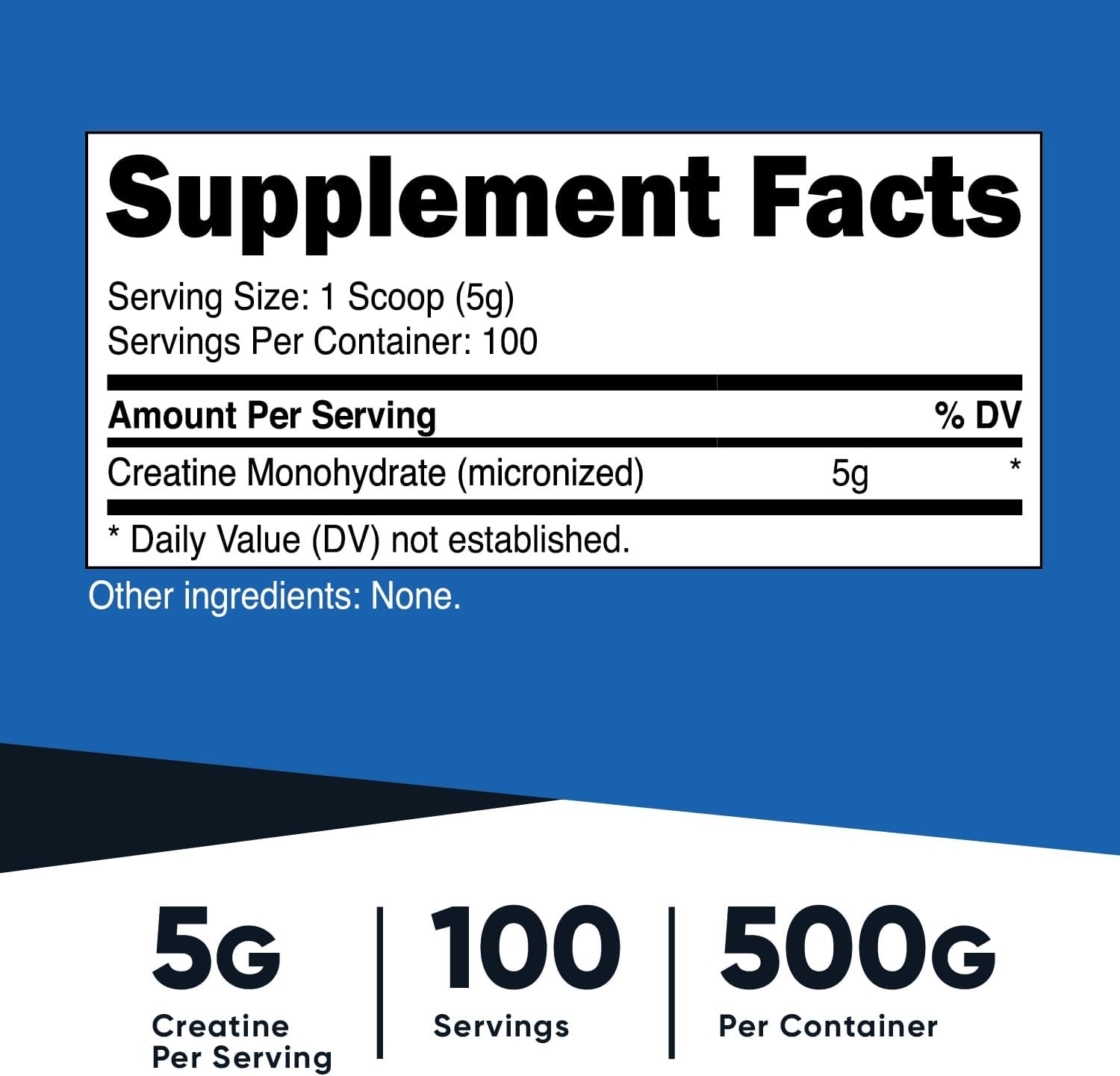 Micronized Creatine Monohydrate Powder 500g – 100 Servings, 5g Each