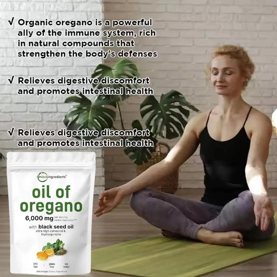2 in 1 Oil of Oregano & Black Seed Softgels Count with Carvacrol, 40% discount !