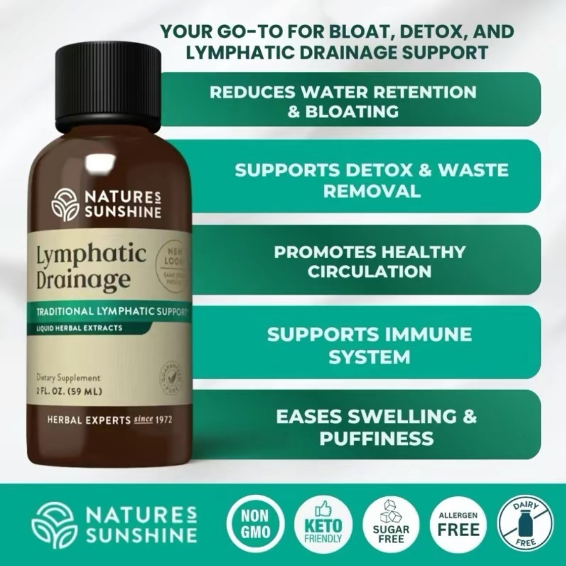 Nature’s Sunshine Lymphatic Drainage Supplement | Immune Support, Cleanse Detox