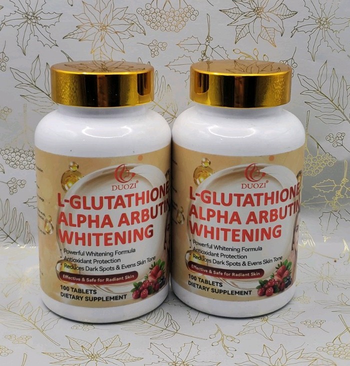 X2 Duozi L-Glutathione alpha Arbutin whitening Supplement reduces dark sport 2pc