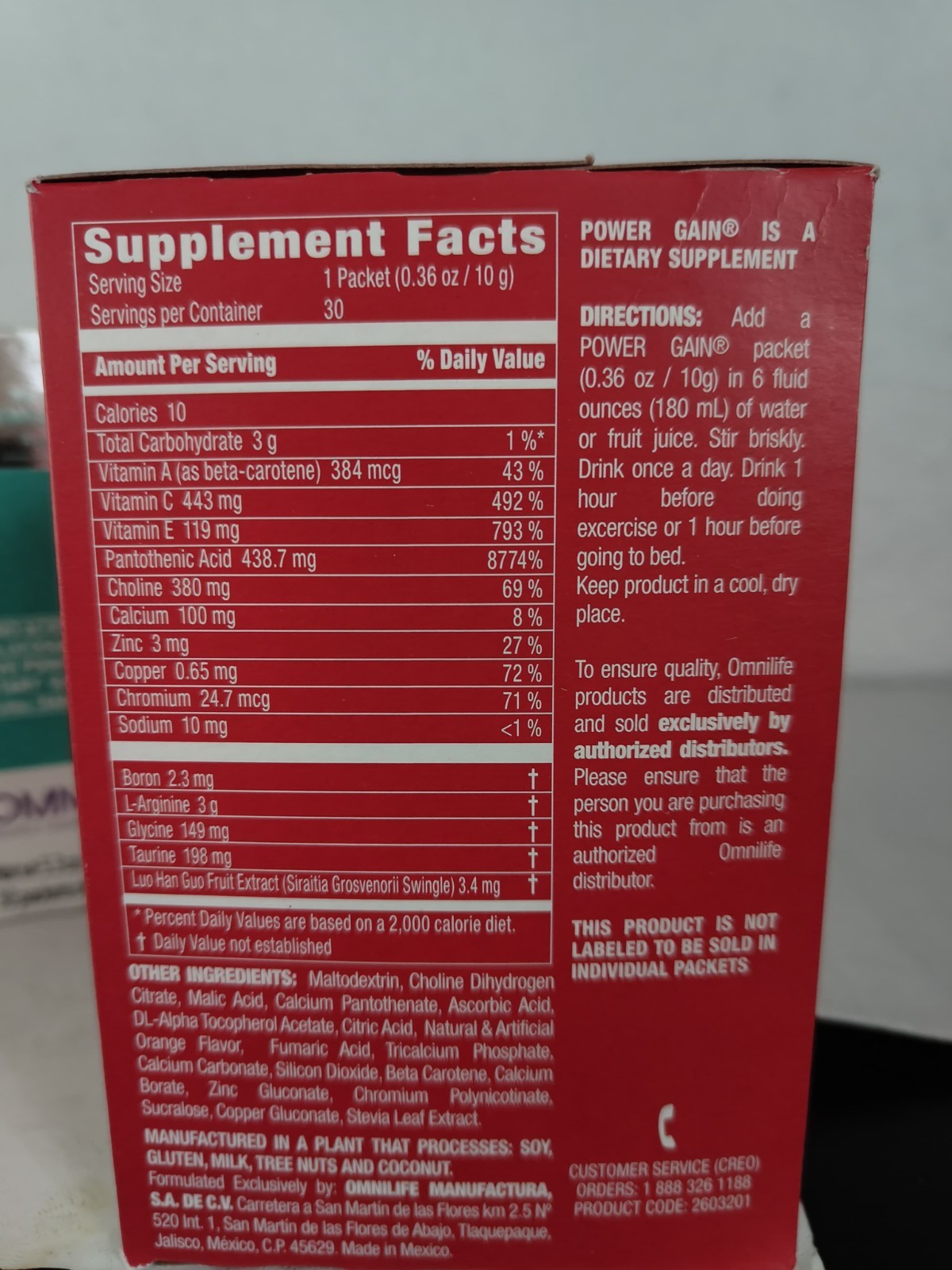 Power Gain + Undú , Omnilife Cartilago,huesos Glucosamina,sistema Oseo Natural