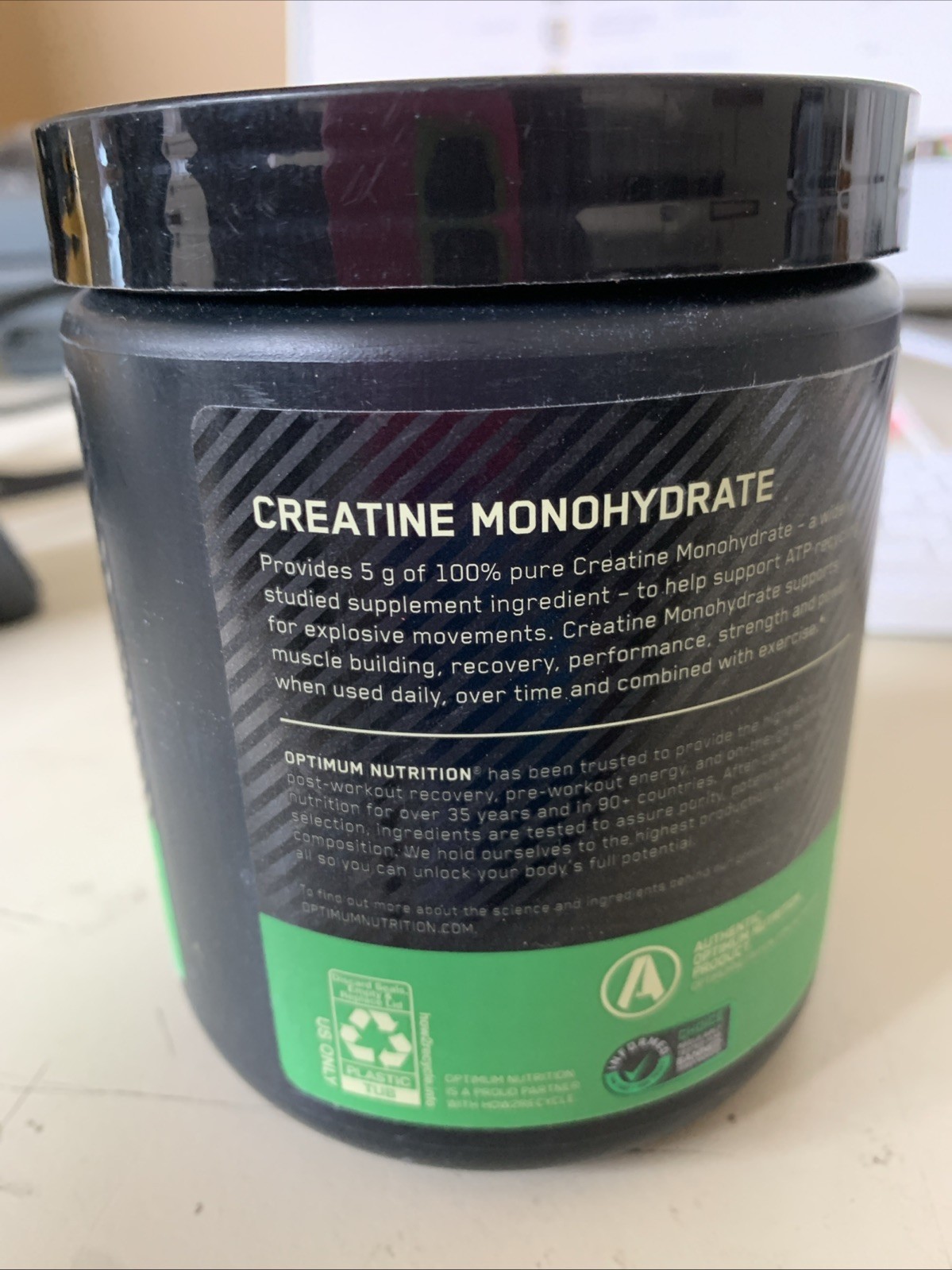 Sealed Optimum Nutrition Micronized Creatine Powder Unflavored EXP 10/27