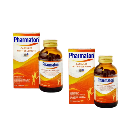2X Pharmaton Ginseng G115 100 Soft Gel Capsule Ginseng Selenium Energy Booster