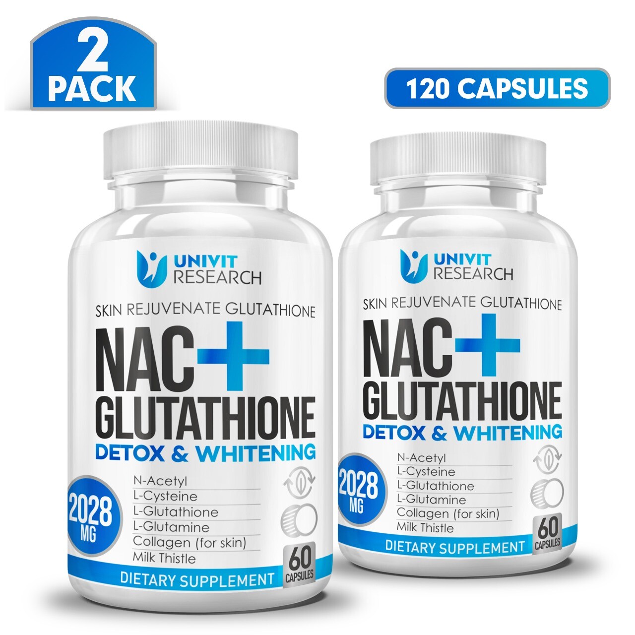 NAC Glutathione Skin Whitening Bleaching Anti-Agin Acne Scar & Dark Spot Remover