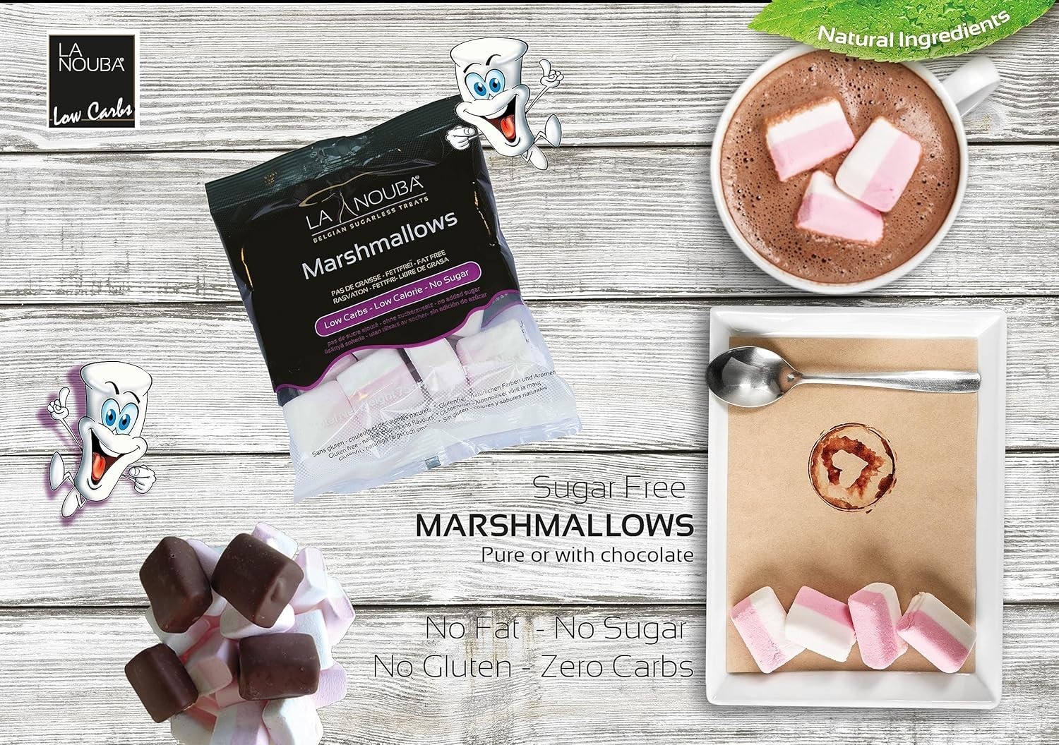 Fat Free Sugar Free Marshmallows – Perfect for Hot Chocolate & More 2.7 oz