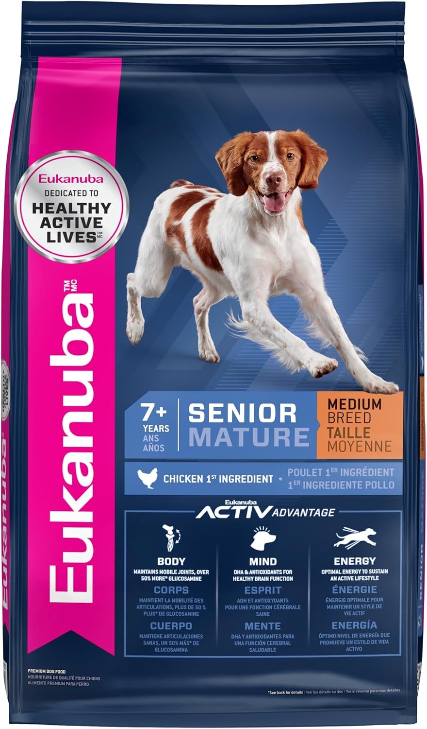 Eukanuba Senior Medium Breed Dry Dog Food,15 lb Bag