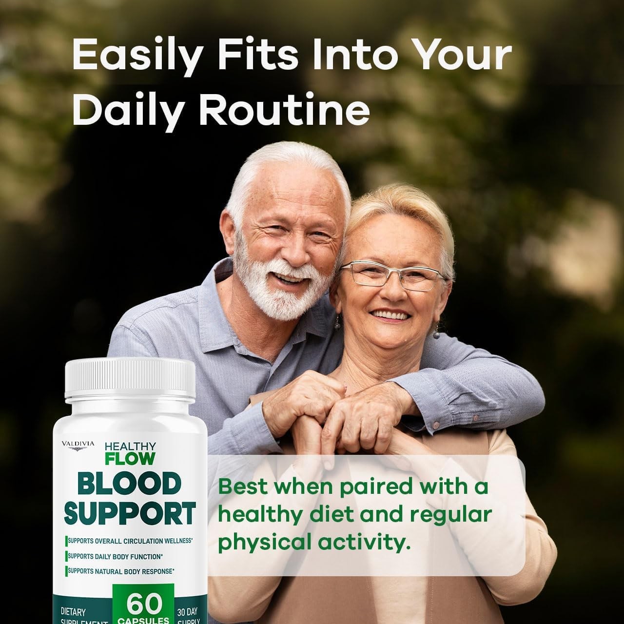Healthy Flow Blood Support Supplement Capsules Circulation 1 Pack 60Ct