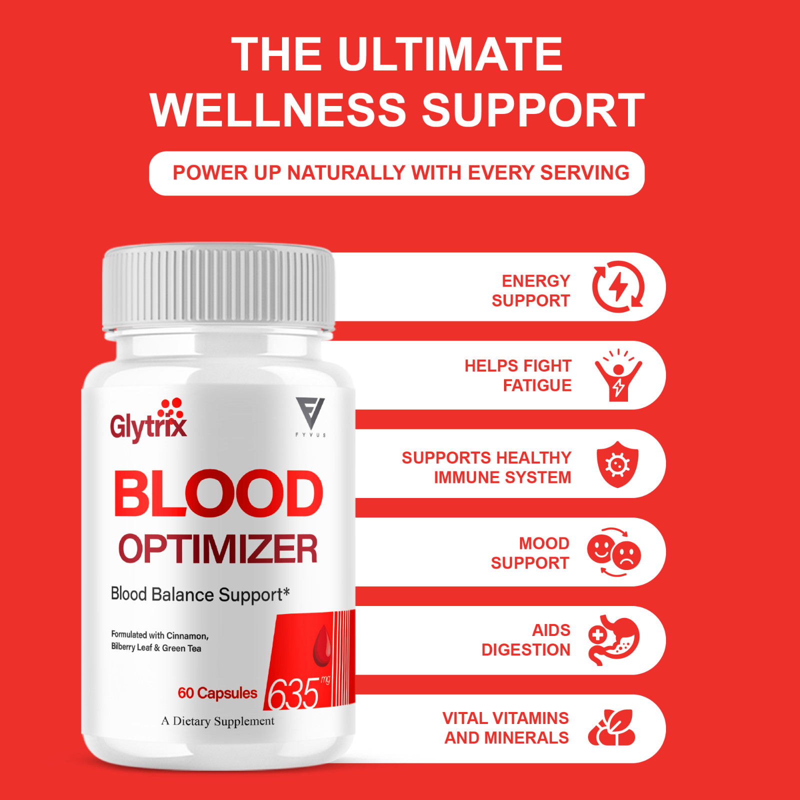 (5 Pack) Glytrix Premium Blood Support, Glytrix Advanced Pills (300 Capsules)