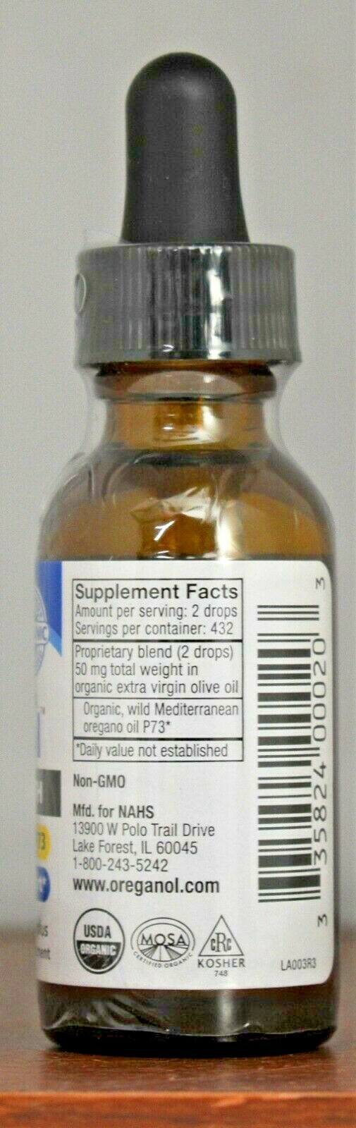 OREGANOL Oil of Oregano P73 SUPER STRENGTH 1 FL Oz North American Herb and Spice