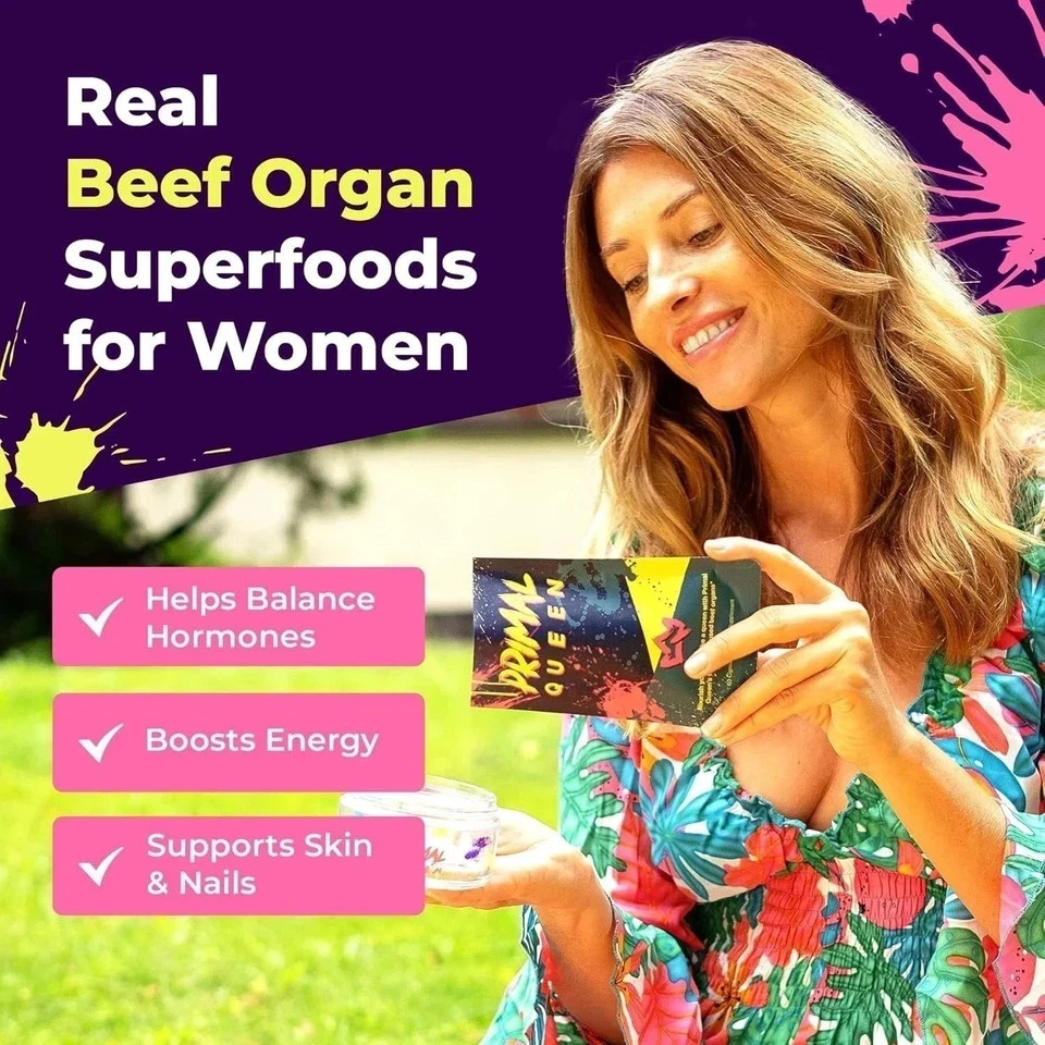New Primal Queen Beef Organ Supplement for Women 60ct – 1 MONTH SUPPLY!