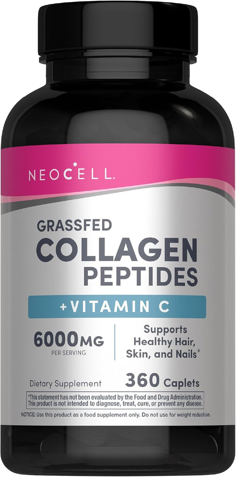 Neocell Collagen Peptides Pills | 360 Caplets | with Vitamin C | Supplement for