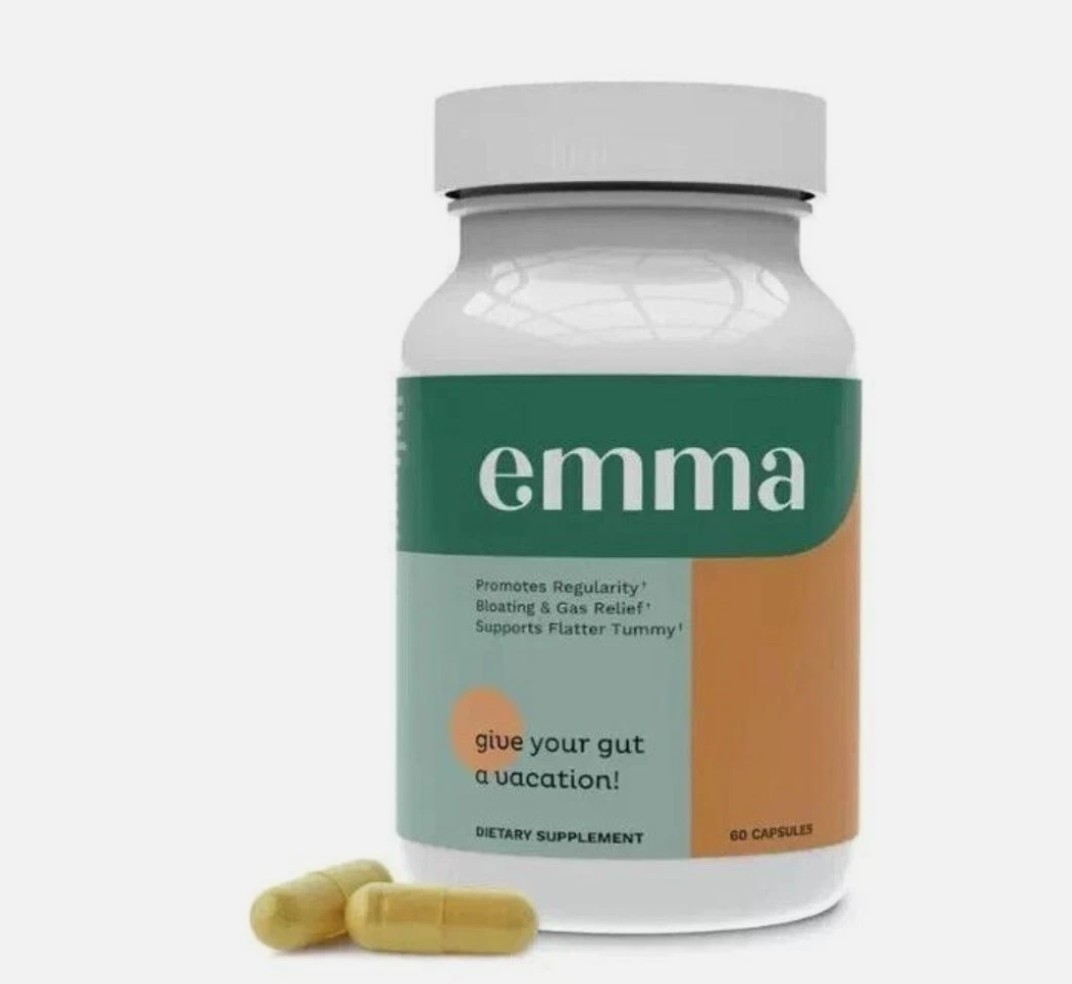 Emma Gut Health Supplement 180 Capsules for Bloating Relief & Leaky Gut 3 Packs