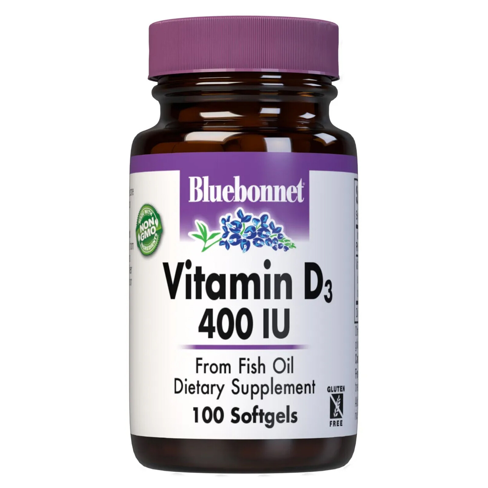 Bluebonnet Vitamin D3 10 Mcg (400 Iu) 100 Softgels, Strong Bones and Immune