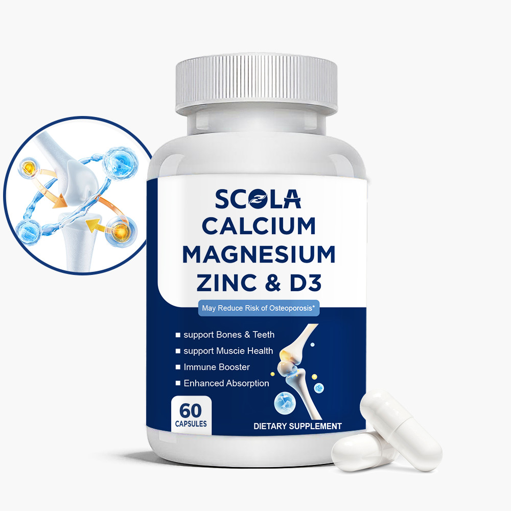 Calcium Magnesium Zinc with Vitamin D3 Strong For Bone Health Muscle Improvement