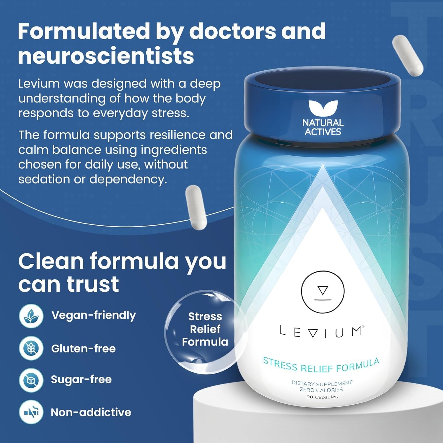 Levium Stress Supplement – 90 Capsules