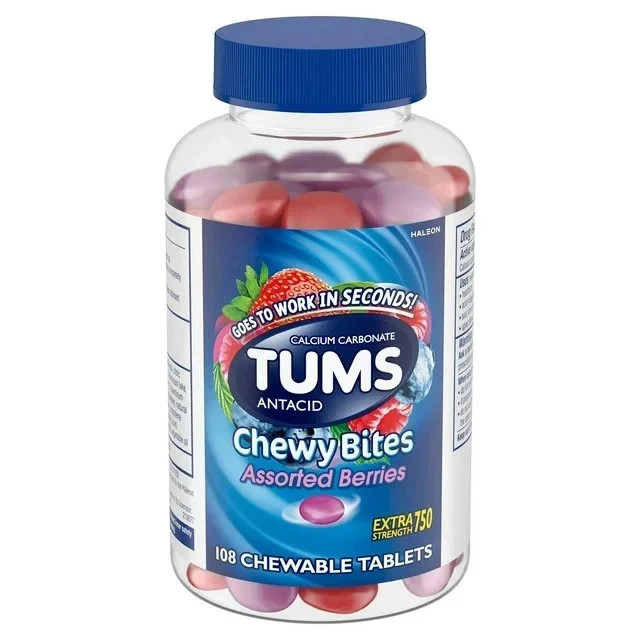 TUMS Chewy Bites, Assorted Berries, 108 ct. #1 Recommended adult antacid brand